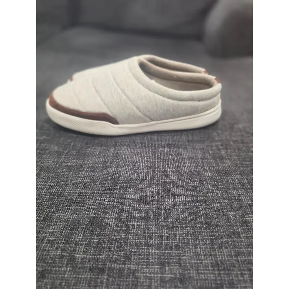 Dluxe by Dearfoams Men's Monte Slide Slippers Gray Quilted M 9-10 Loungewear